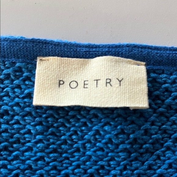 Poetry Women's Blue Crewneck Knit Sweater - Picture 2 of 4